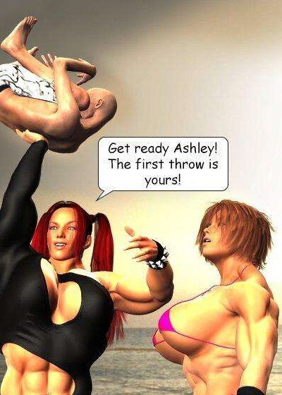 The Beach Trio - FREE - female bodybuilder