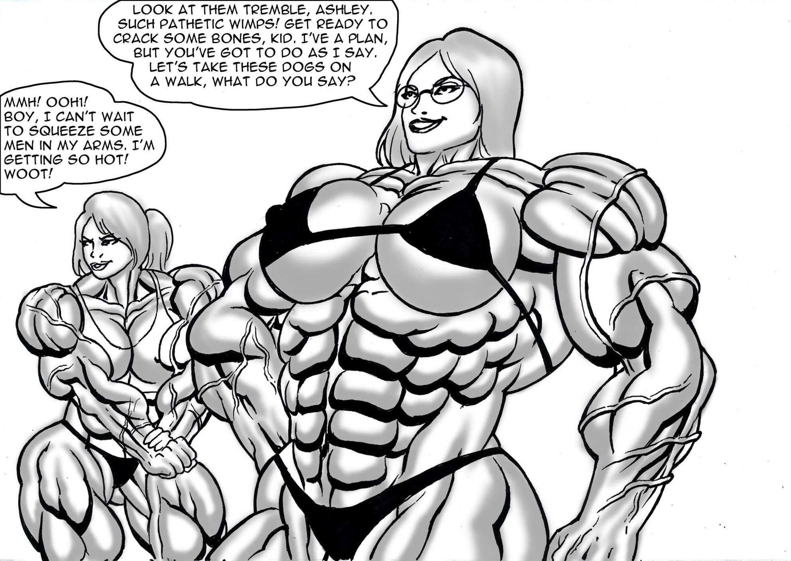 Ashley's Final Semester - part 4 - female bodybuilder