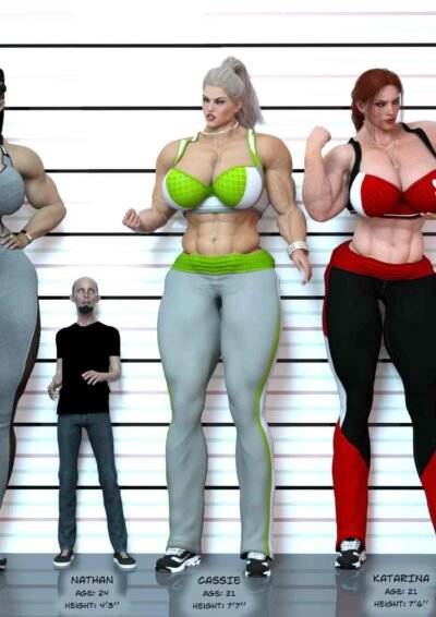 giant muscular girls height chart