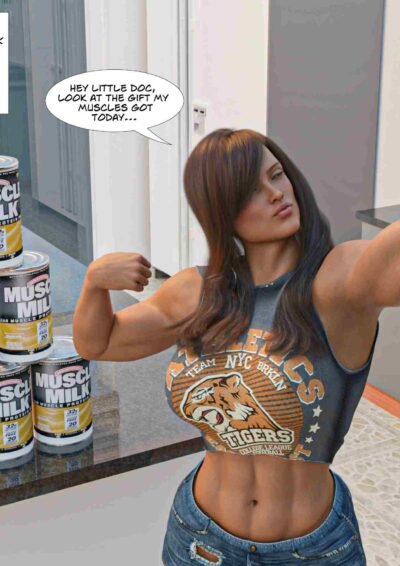 musclegirl taking a selfie