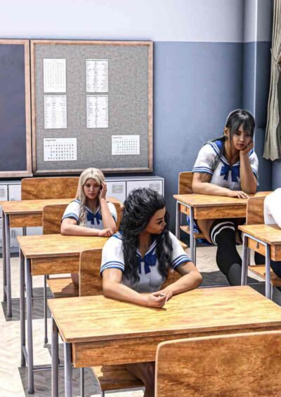 big tall muslegirl in class