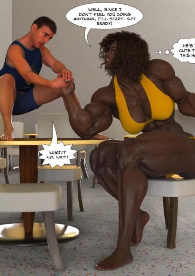 woman bodybuilder armwrestling man
