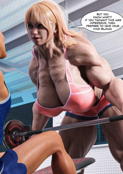 huge female bodybuilder in the gym