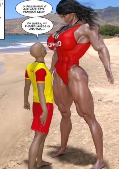 Their Tiny Toy - female bodybuilder