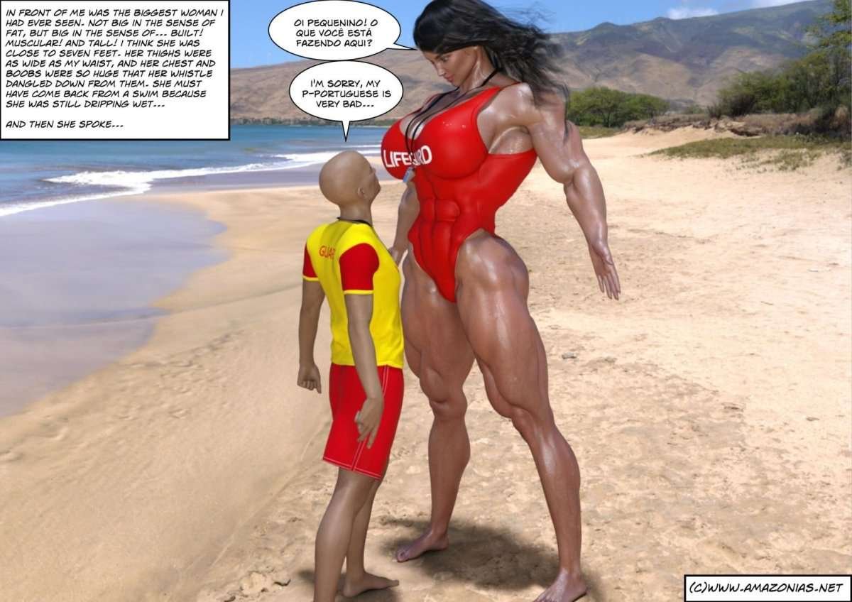 Their Tiny Toy - female bodybuilder