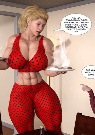 a very muscular housewife