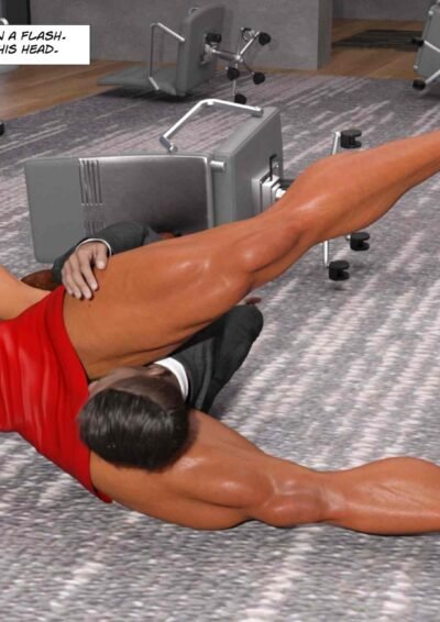 huge female bodybuilder scissoring man