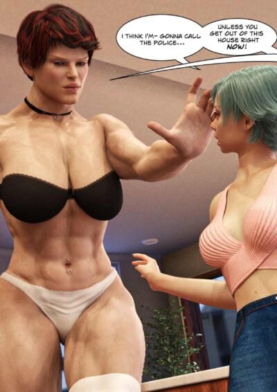 huge musclewoman and short girl