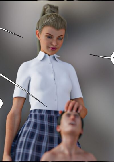 sexy blonde female student and her shorter professor