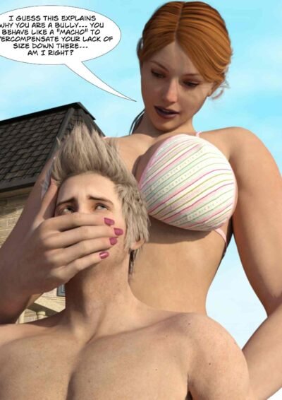 tall girl overpowering guy