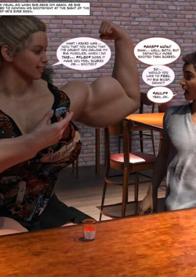 female bodybuilder flexing her biceps