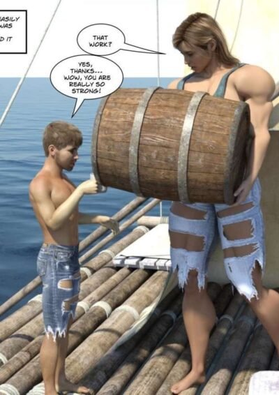 strong woman lifts barrel