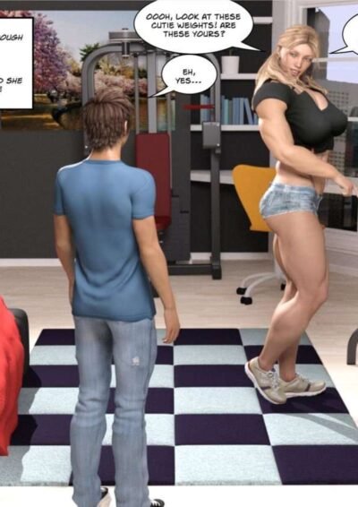 female bodybuilder and small boyfriend