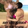 Amy & Jessica at the beach - female bodybuilder 