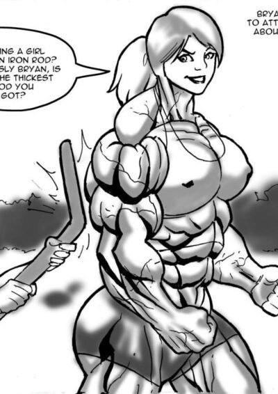 little man tries to fight big female bodybuilder