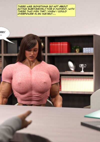 big female bodybuilder in the headmaster's office