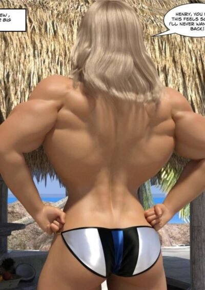 a huge, muscular female back