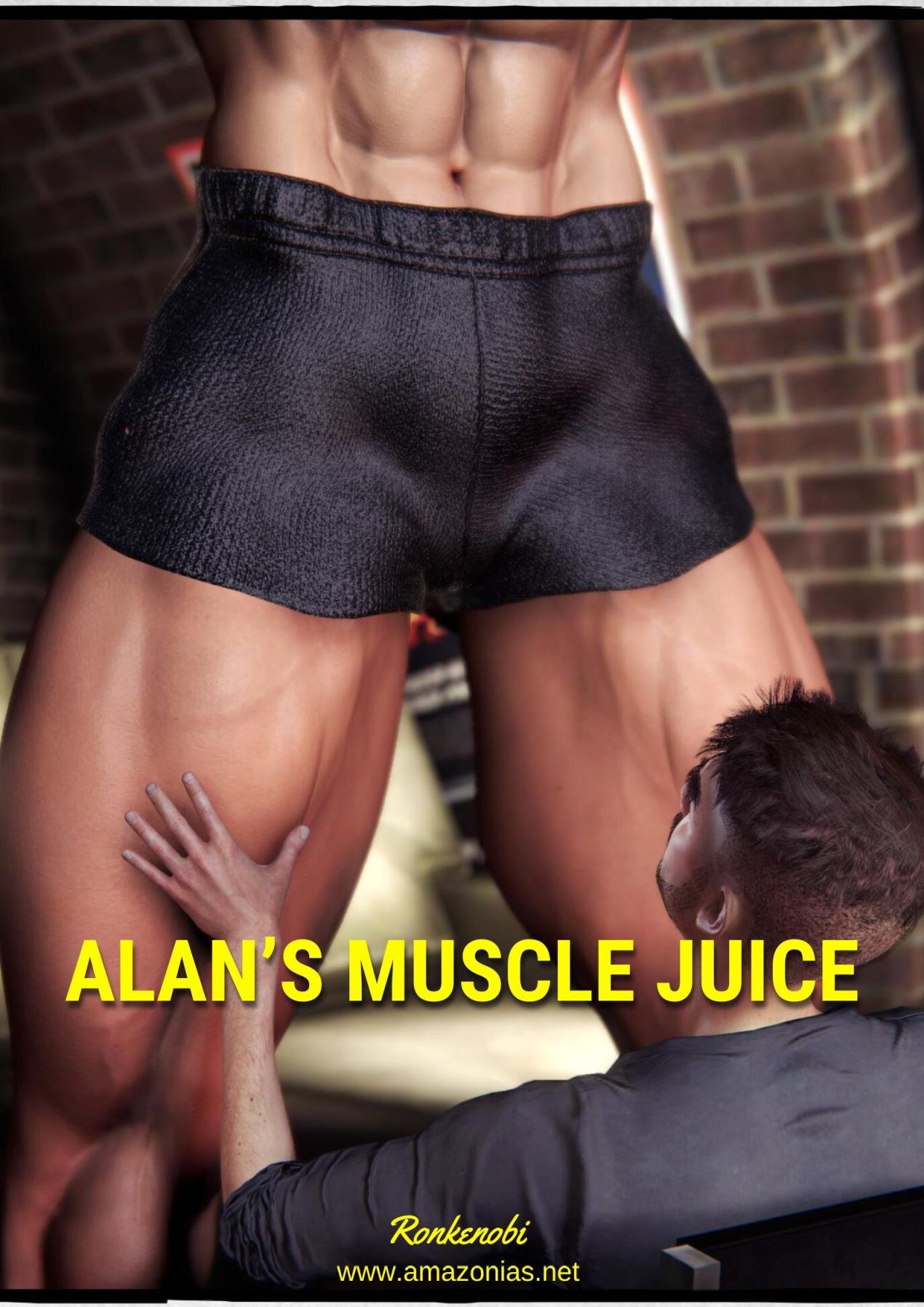 he's worshipping gigantic female legs