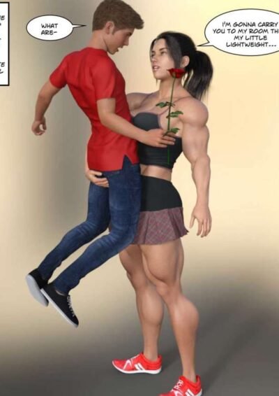 His first time - female bodybuilder