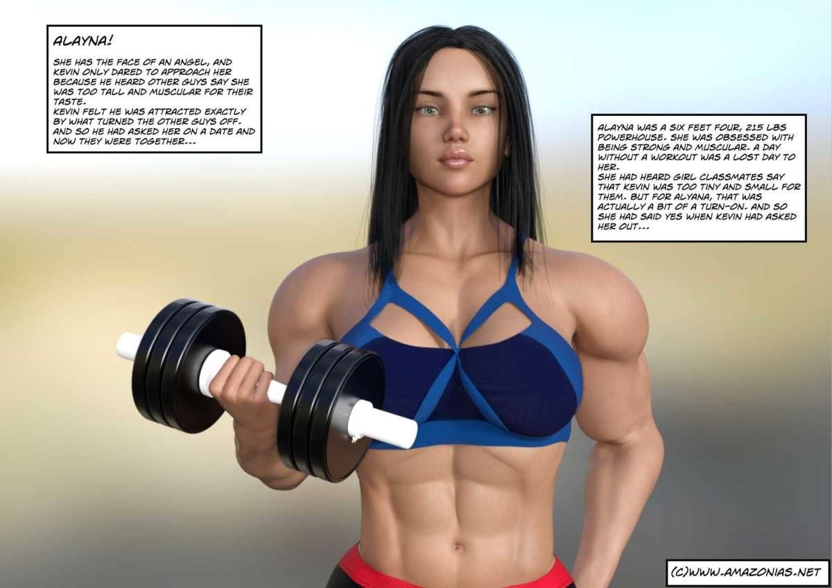 His first time - female bodybuilder