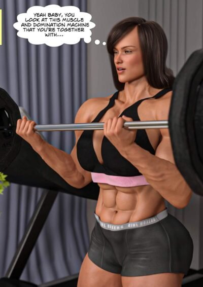 huge female bodybuilder lifting bar