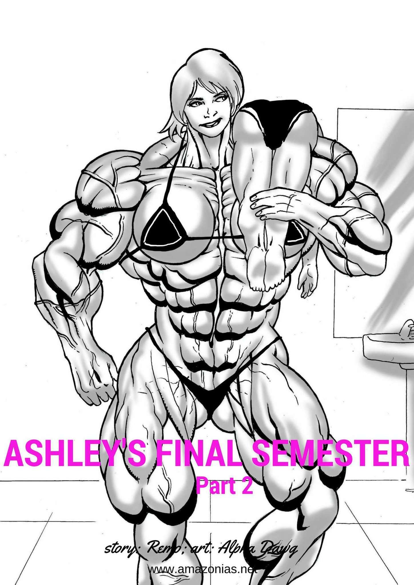 Ashley's Final Semester - part 2 - female bodybuilder