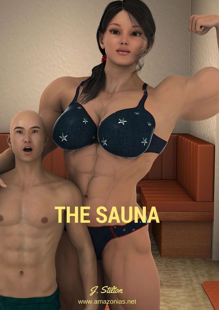 The Sauna - female bodybuilder