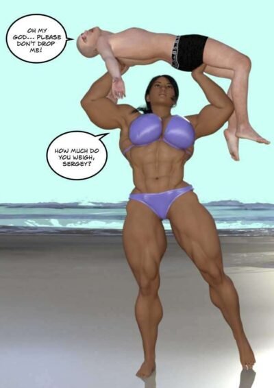 Beach body - female bodybuilder