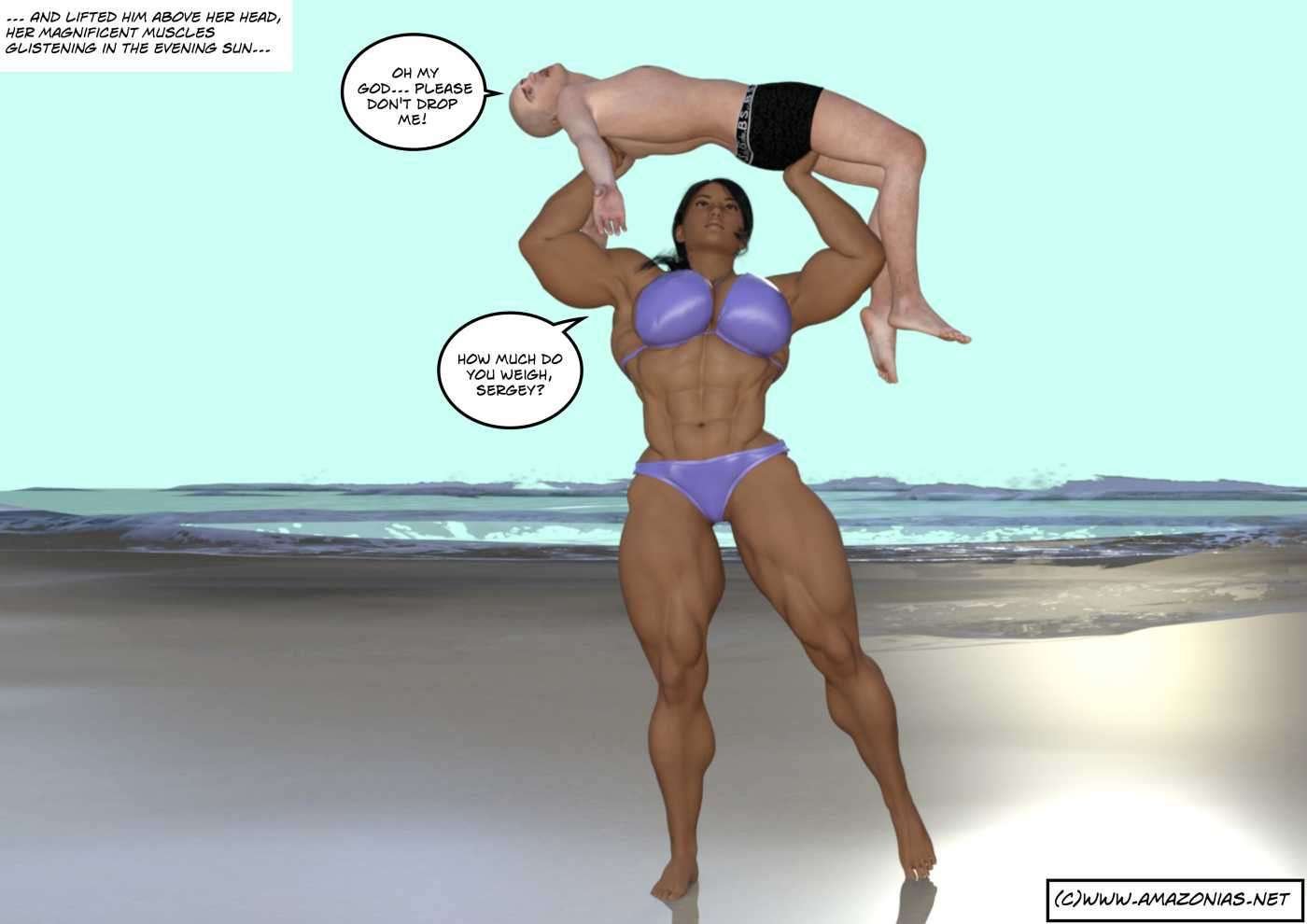 Beach body - female bodybuilder