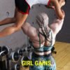 huge female bodybuilder lifts man overhead